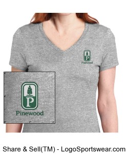 Classic Pinewood Womens Gray Short-Sleeve Tee Design Zoom
